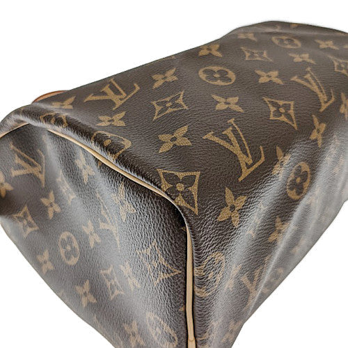 Louis Vuitton LV Speedy 25 Monogram Leather Brown Bag Handbag