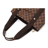 Louis Vuitton Damier Cabas Bobourg Tote Bag Ebene Gold Metal Fittings