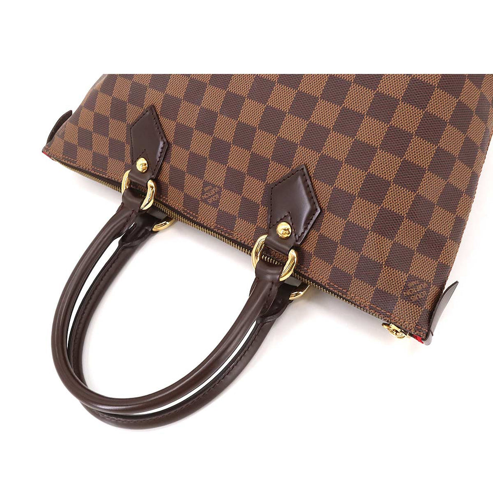 Louis Vuitton Damier Saleya PM Tote Bag Ebene Brown Gold Hardware