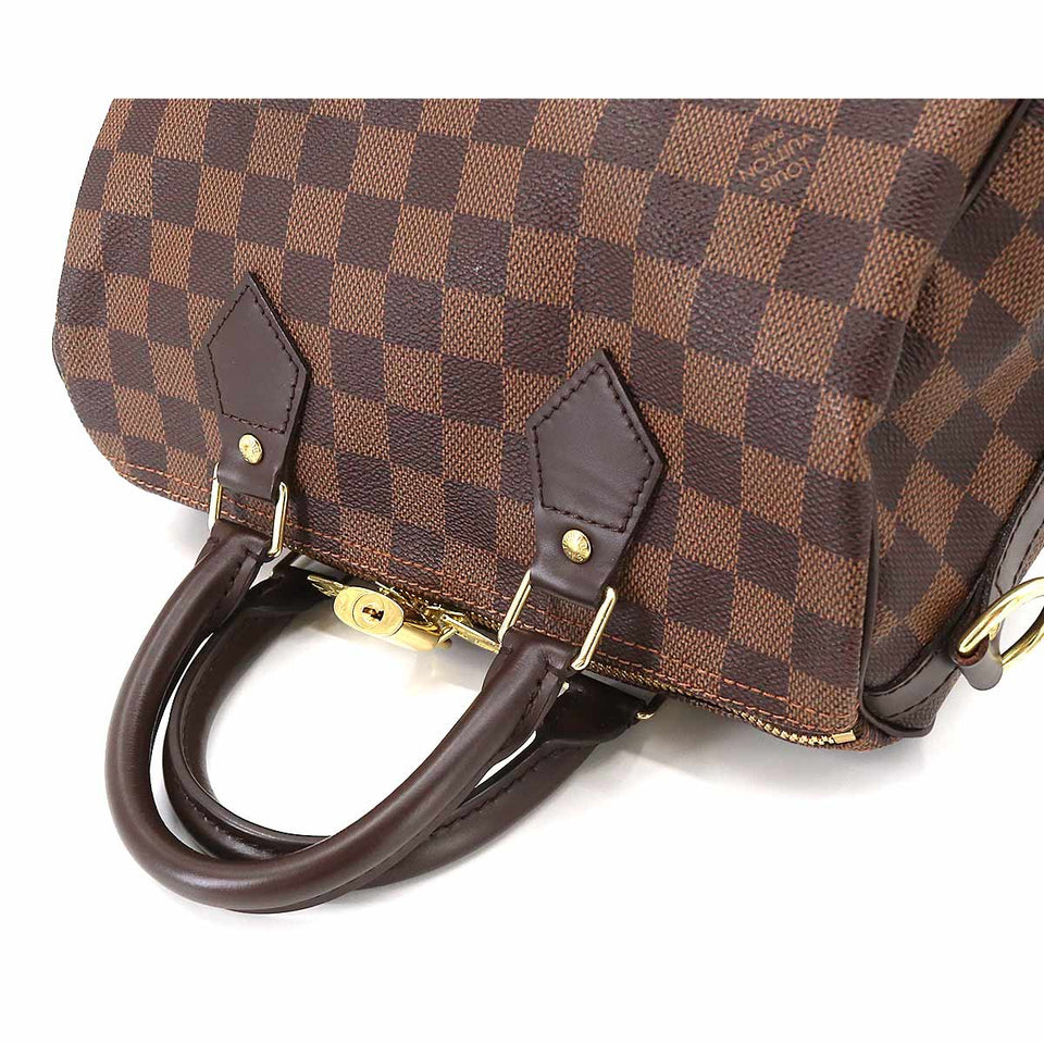 Louis Vuitton Damier Speedy Bandouliere 25 2Way Hand Shoulder Bag Ebene