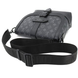 Louis Vuitton Monogram Eclipse Saumur Messenger PM Shoulder Bag Black