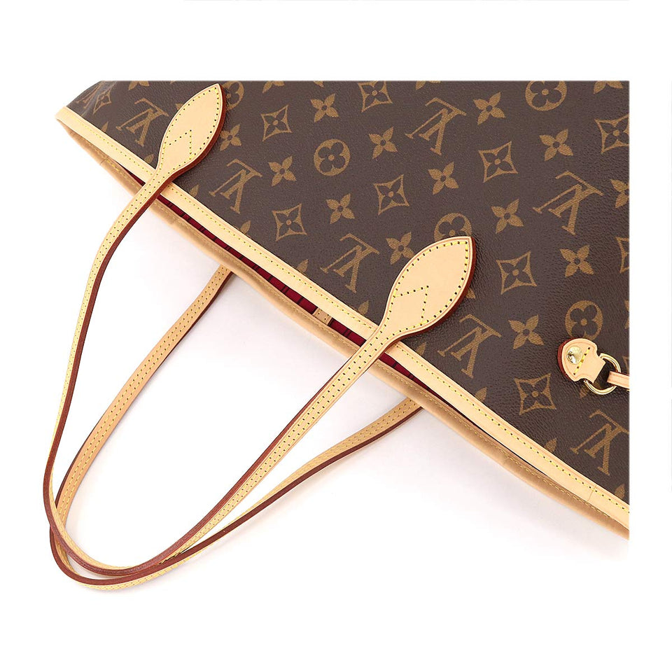 Louis Vuitton Monogram Neverfull MM Tote Bag Brown Pivoine