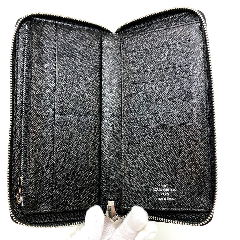 Louis Vuitton Long Wallet Zippy Wallet Vertical Damier Graphite Black