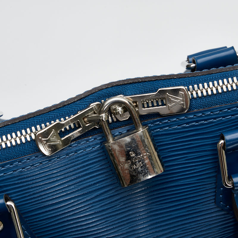 Louis Vuitton Epi Alma MM Handbag Toledo Blue
