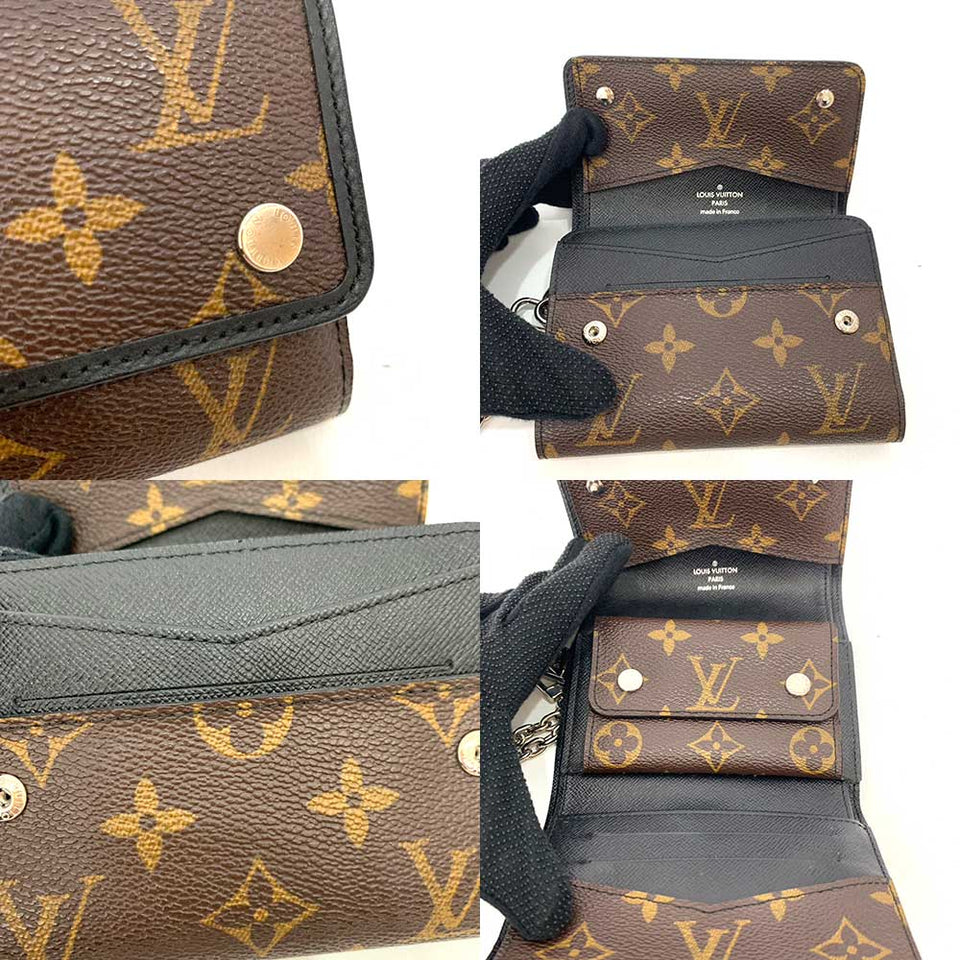 Louis Vuitton Wallet Portefeuille Compact Brown Black Mini Wallet Trifold