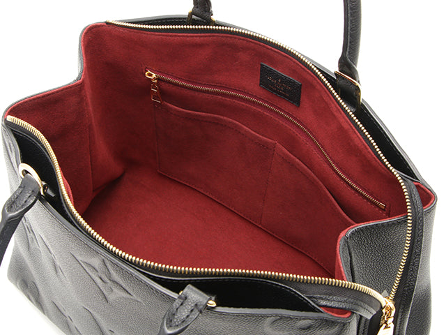 Louis Vuitton Grand Palais MM Handbag Monogram Emplant Noir