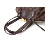 Louis Vuitton Damier Verona PM Hand Bag Ebene Brown Gold Hardware