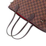 Louis Vuitton Damier Neverfull MM Tote Bag Ebene Brown Gold Metal Fittings