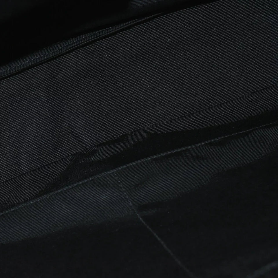 Saint Laurent- Paris Museum Crocodile Embossed Leather Briefcase Black