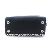 Saint Laurent- Paris Chain Shoulder Bag Baby Duffle Black White Leather