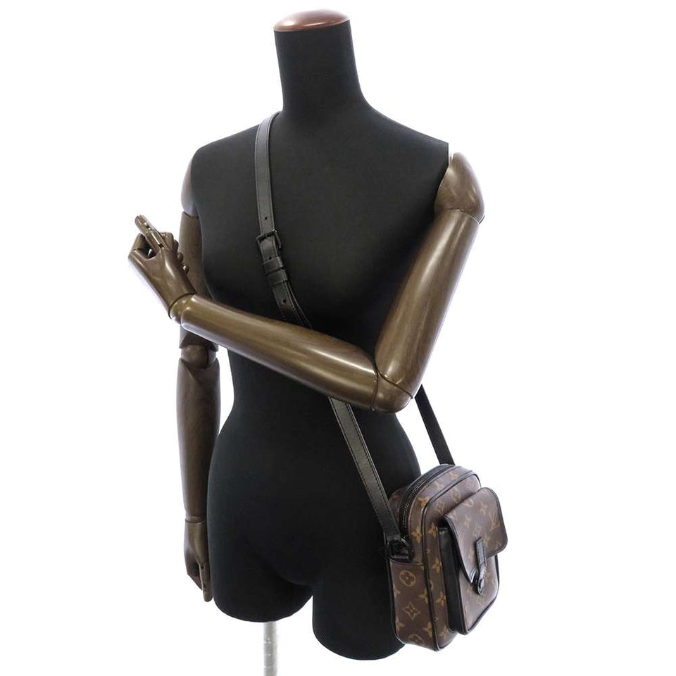 Louis Vuitton Shoulder Bag Monogram Macassar Christopher Wearable Wallet