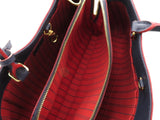 Louis Vuitton Montaigne MM Monogram Implant Marine Rouge