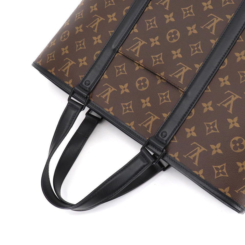 Louis Vuitton Macassar Weekend Tote PM Shoulder Bag Black