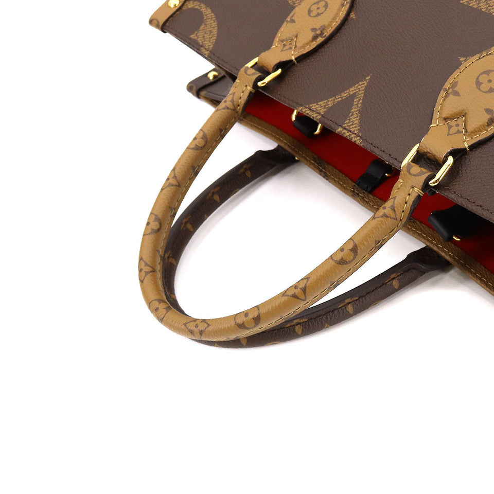 Louis Vuitton Giant Monogram On The Go MM 2 Way Tote Shoulder Bag