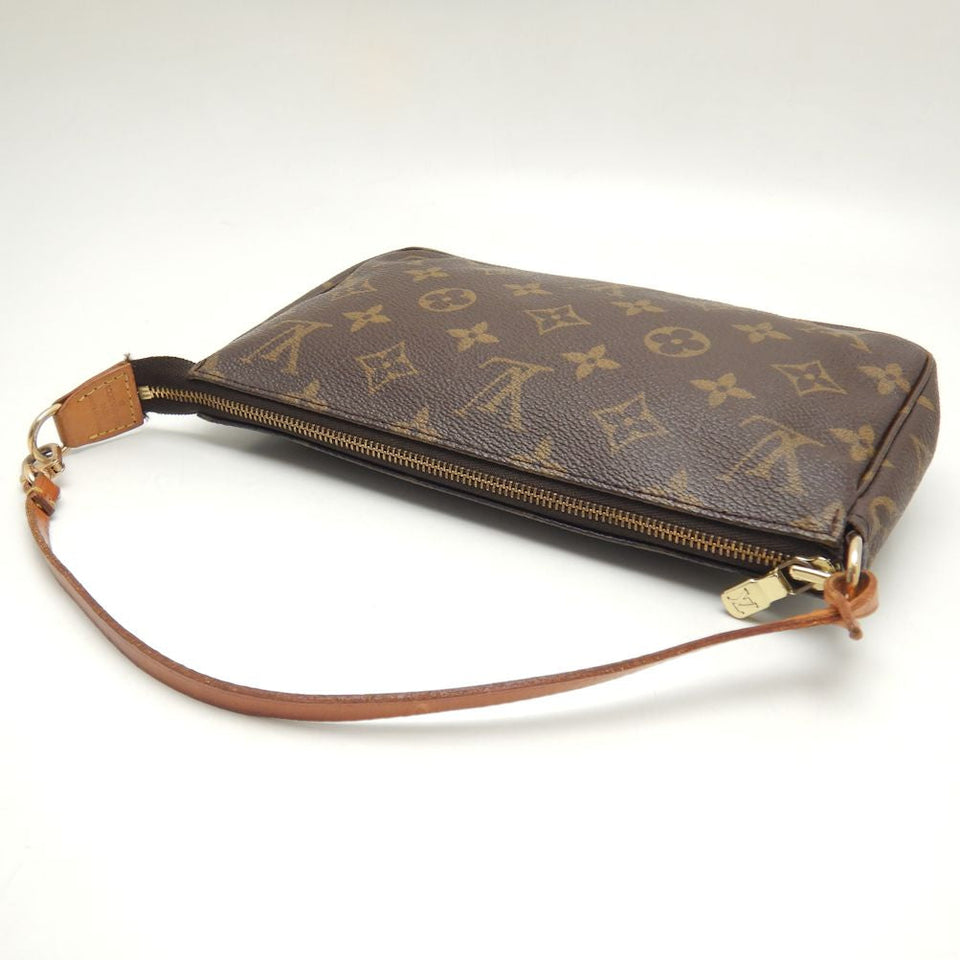 Louis Vuitton Monogram Pochette Accessoire Handbag Accessory Pouch Brown
