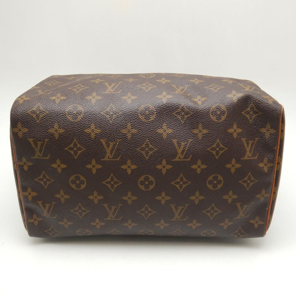 Louis Vuitton Monogram Speedy 30  Handbag Brown