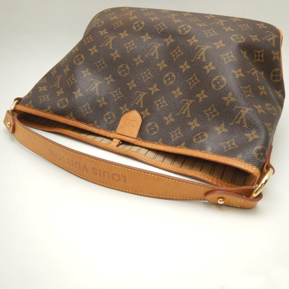 Louis Vuitton Monogram Delightful MM Shoulder Bag Brown