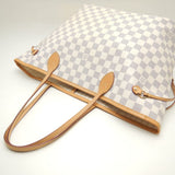 Louis Vuitton Damier Azur Neverfull MM Tote Bag White