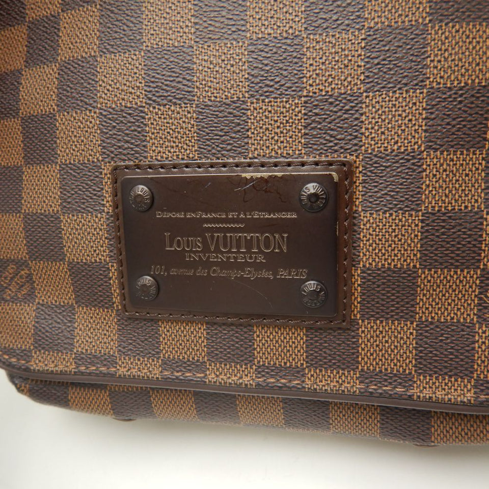 Louis Vuitton Damier Brooklyn PM Shoulder Bag Ebene