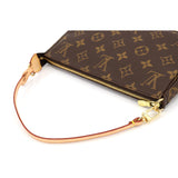 Louis Vuitton Monogram Pochette Accessoires Brown Gold Metal Fittings