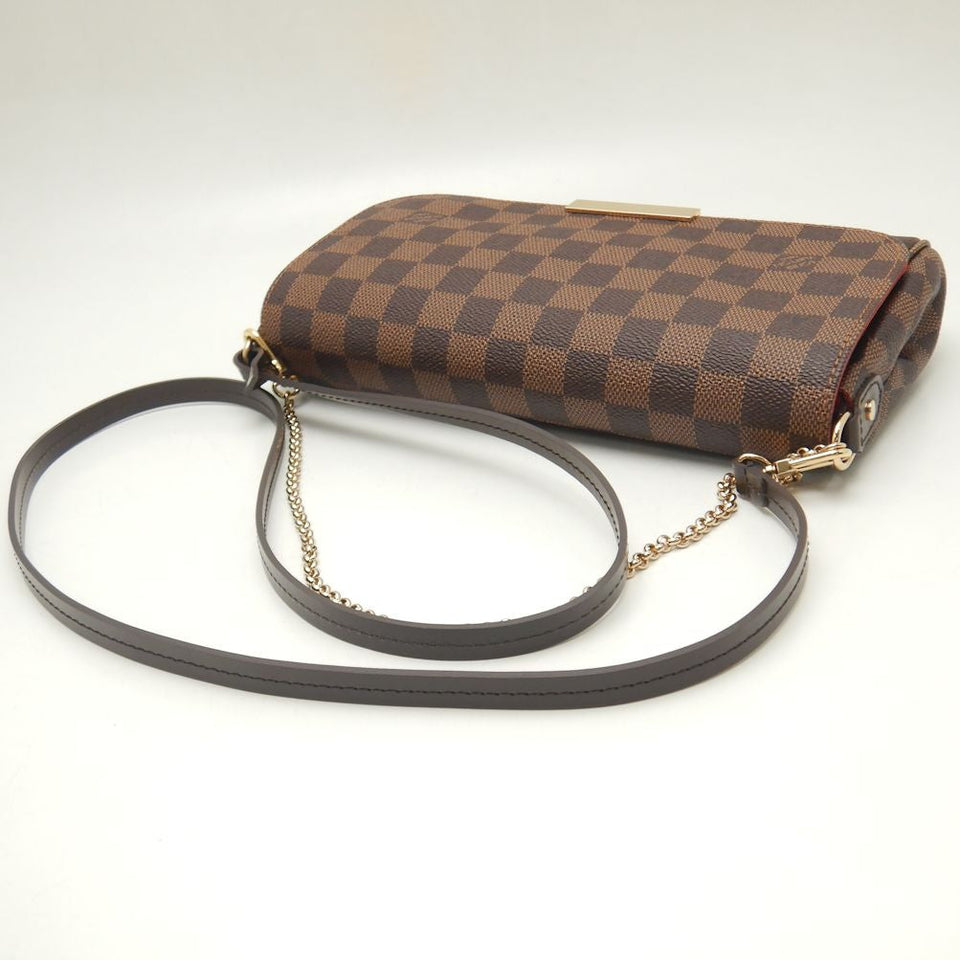 Louis Vuitton Damier Favorite MM Shoulder Bag Ebene