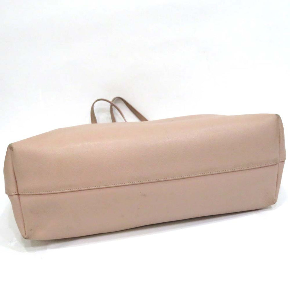 Saint Laurent- Leather Tote Bag With B Rank Pink Pouch