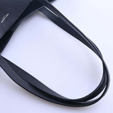 Saint Laurent- Leather Shopping Bag Tote Bag Black