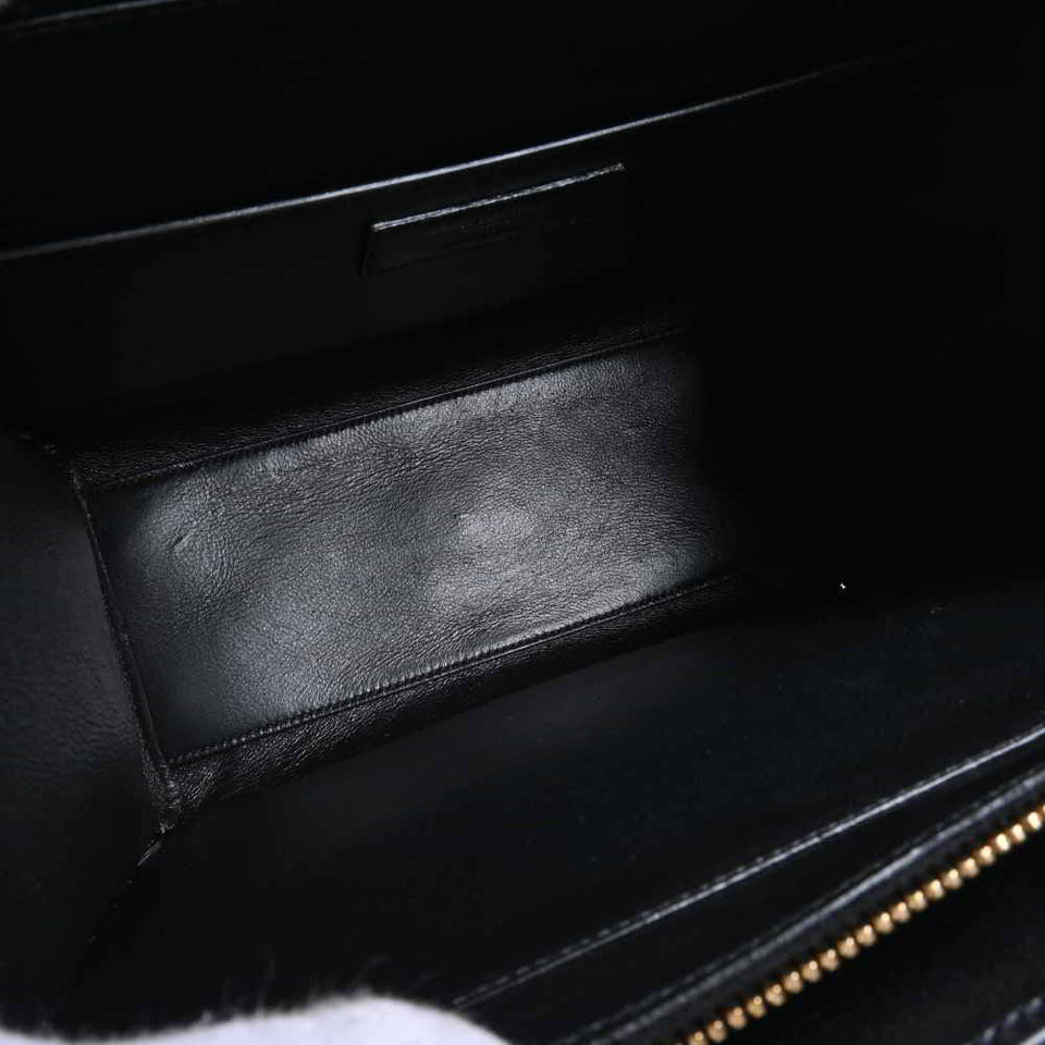 Saint Laurent- Leather Small 2way Handbag Black