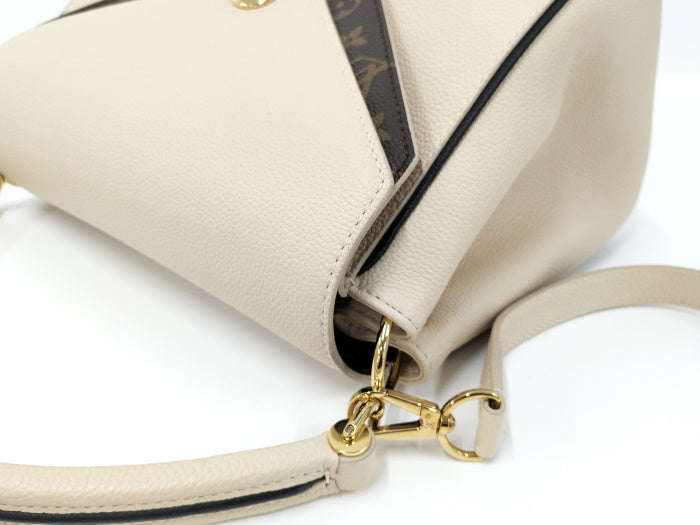 Louis Vuitton Double V Shoulder Bag Leather Monogram Creme