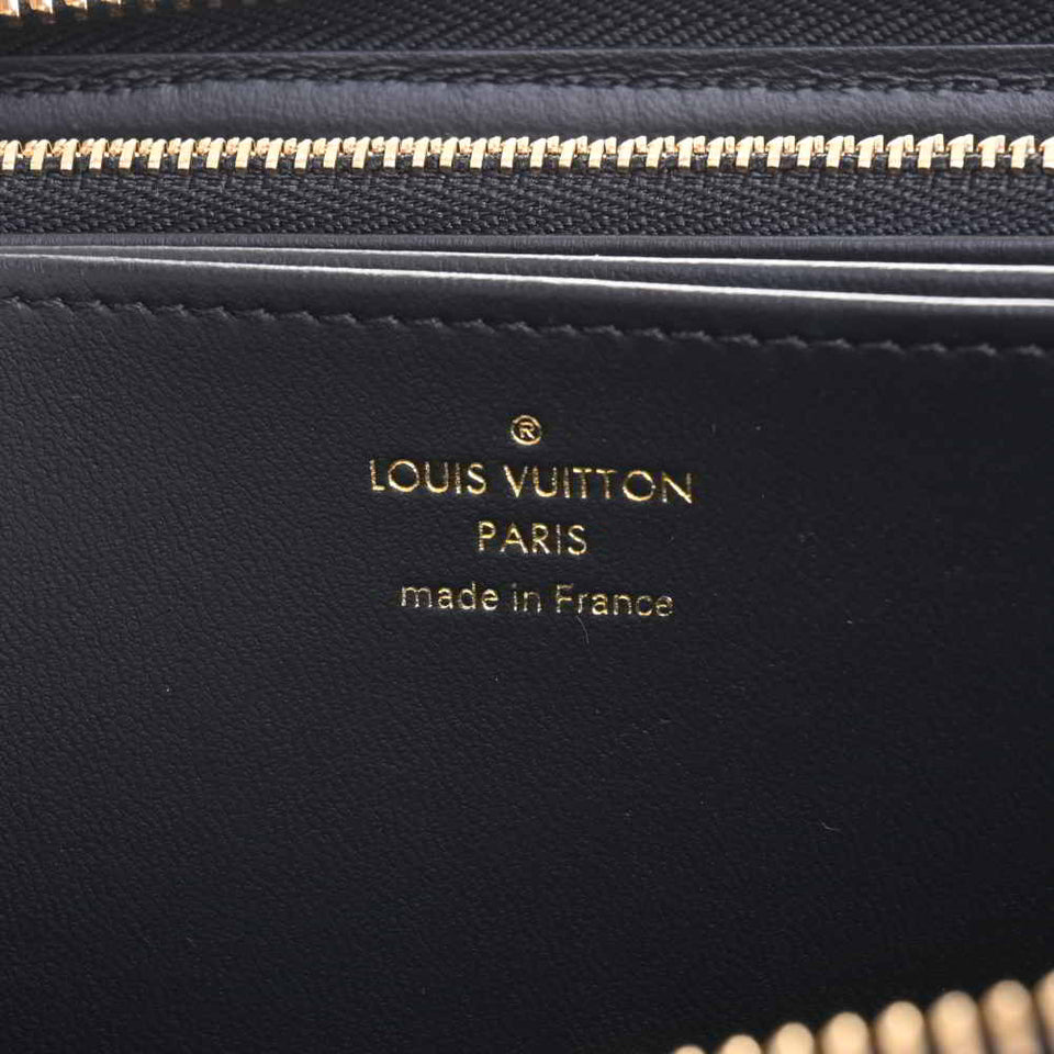 Louis Vuitton Monogram Emboss Lamb Leather Zippy Wallet Long Wallet