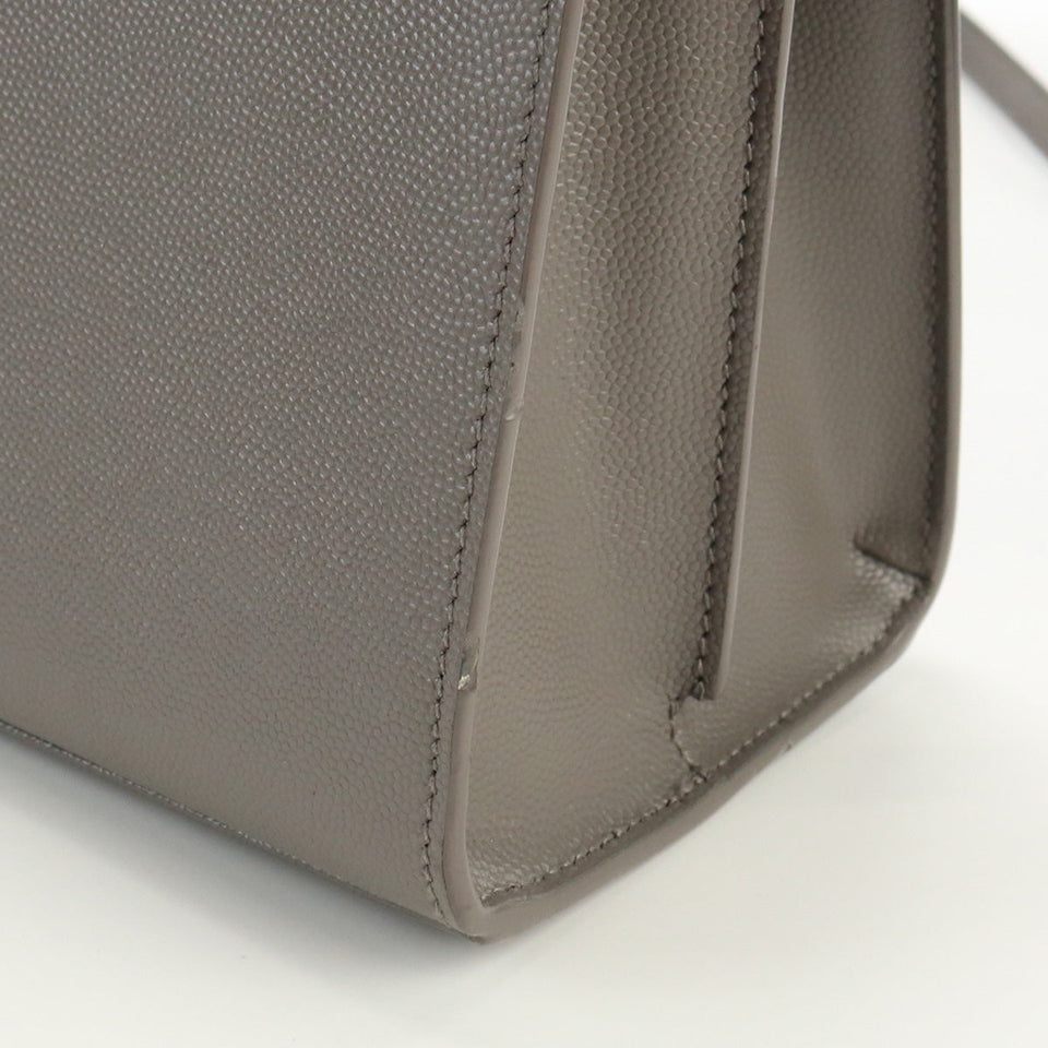 Saint Laurent- Cassandra Top Handle Medium Gray