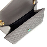 Saint Laurent- Envelope Chain Shoulder Bag Medium Grey