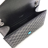 Saint Laurent- Envelope Medium Chain Shoulder Bag Black Silver