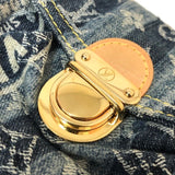 Louis Vuitton Mini Pleaty Monogram Denim Shoulder Bag Blue
