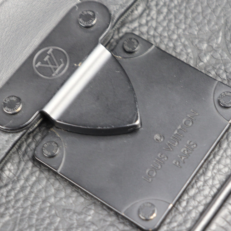 Louis Vuitton S Lock Sling Bag Monogram Waist Bag Taurillon Leather Noir