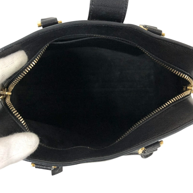 Saint Laurent- Cabas Leather Handbag Black