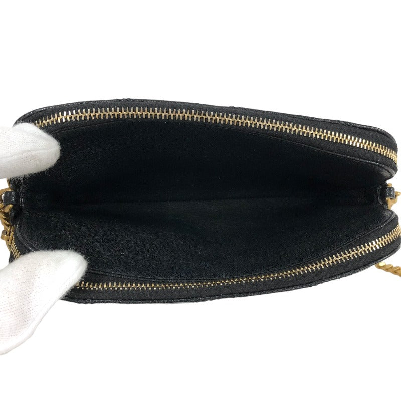 Saint Laurent- Becky Chain Shoulder Bag Leather Black