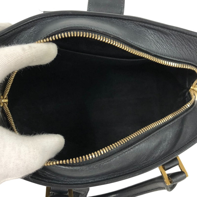 Saint Laurent- Cabas Small Leather Handbag Black