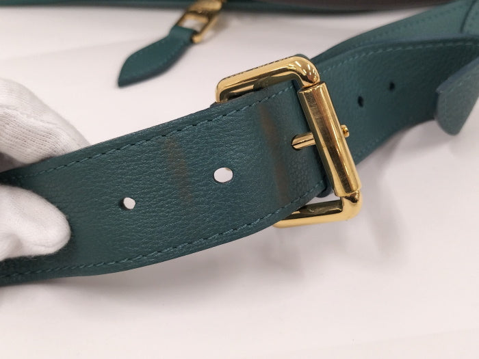 Louis Vuitton Shoulder Bag Selene MM Mahina Lagon Green