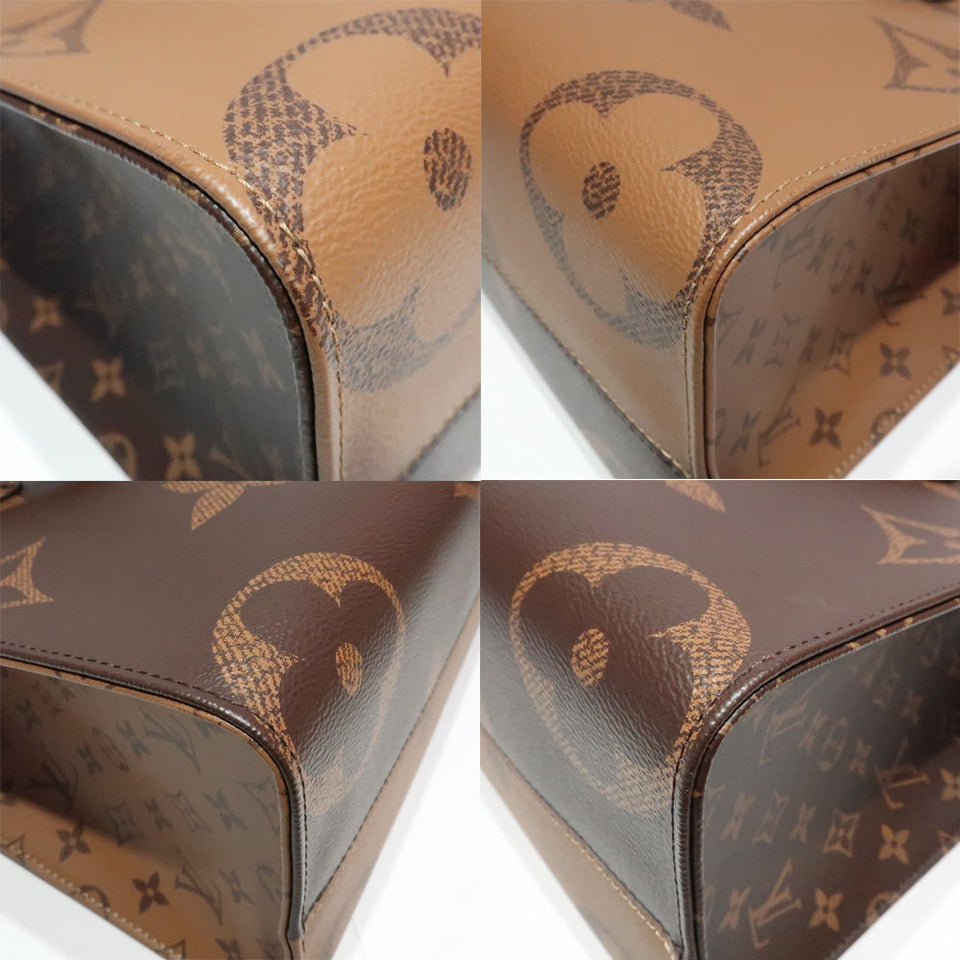 Louis Vuitton Tote Bag Handbag On The Go MM Monogram Giant Brown