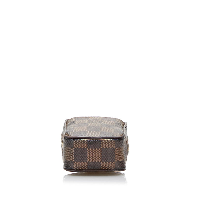 Louis Vuitton Damier Ebene Etui Okapi PM Diagonal Shoulder Bag Brown Leather