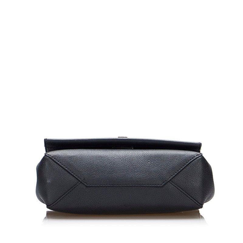 Louis Vuitton Lock Me 2 BB Handbag Shoulder Bag 2WAY Noir Black Leather