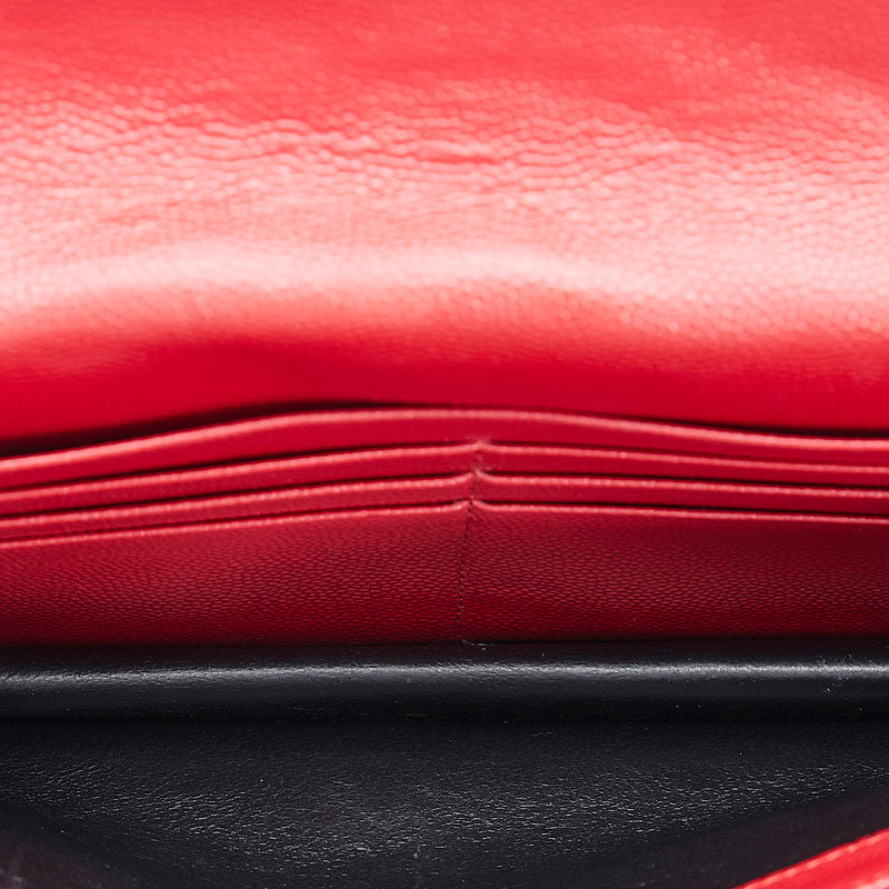 Saint Laurent- Chain Wallet Shoulder Bag Leather Red