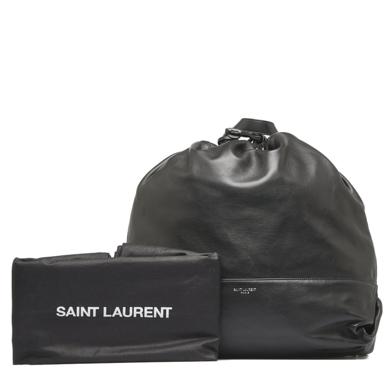 Saint Laurent- Rucksack Backpack Lambskin Leather Black