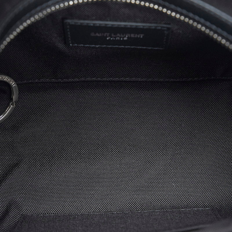 Saint Laurent- Body Bag Waist Bag Canvas Leather Black