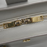 Saint Laurent- Monogram Cabas Handbag Leather Gray