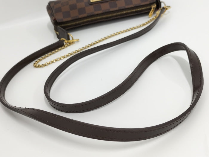 Louis Vuitton Eva 2way Shoulder Bag Chain Bag Damier Ebene