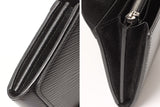 Louis Vuitton Epi Zipper Long Wallet Portefeuille Twist Noir Black