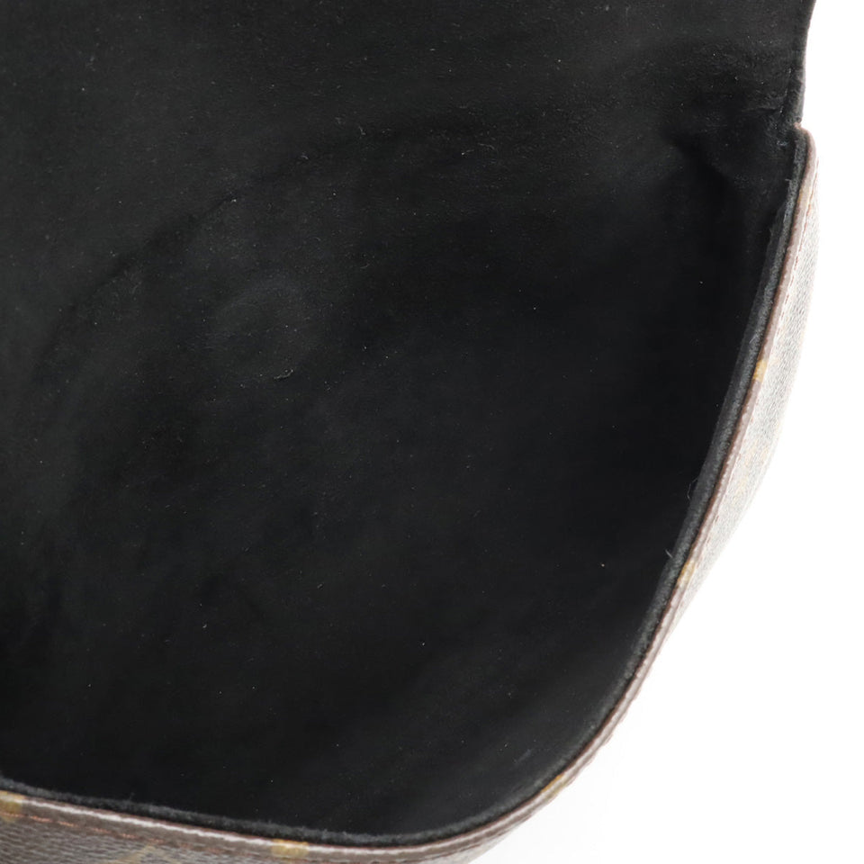 Louis Vuitton Monogram Twice Shoulder Bag Pochette Diagonal Noir Black