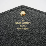 Louis Vuitton Bifold Long Wallet Monogram Implant Portefeuille Sarah Black
